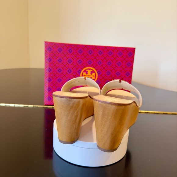 NWT authentic luxury summer spring beach Tory Burch Ines 80MM wedge slide/sandal - Picture 9 of 17